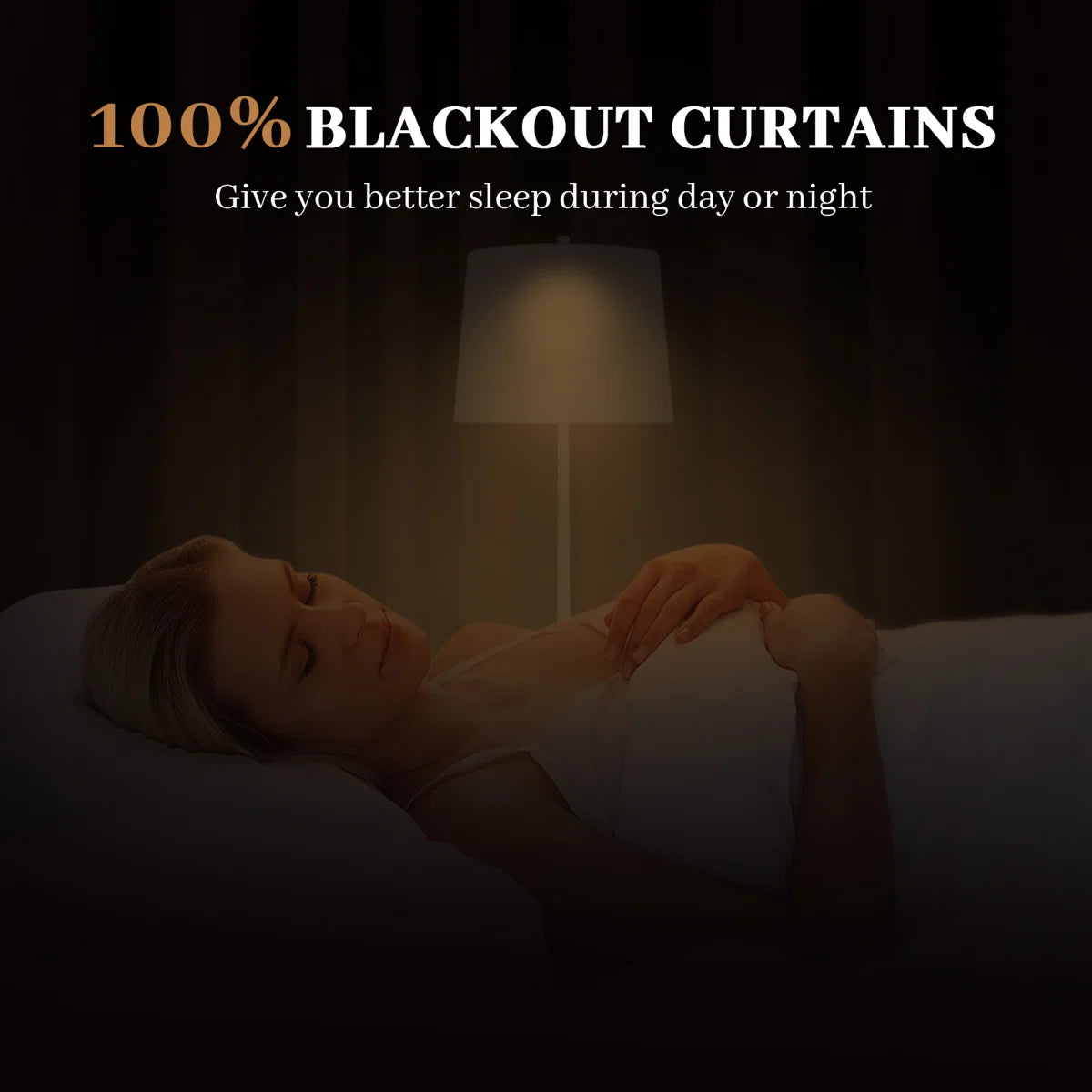 100% Blackout Linen Textured Curtains Solid Thermal Insulated Drapes for Bedroom Living Room (50" Wide, 2 Panels Set)