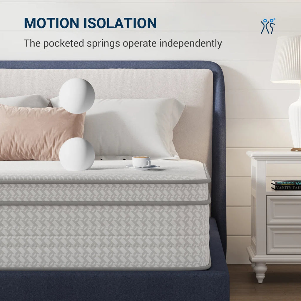 12" Medium Hybrid Mattress, CertiPUR-US, OEKO-TEX Certified