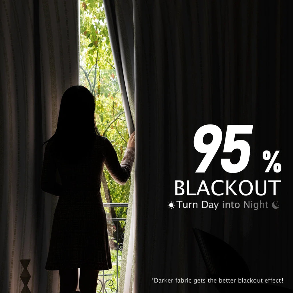 Grommet Blackout Top Retro Farmhouse Pattern Curtains (Set of 2)