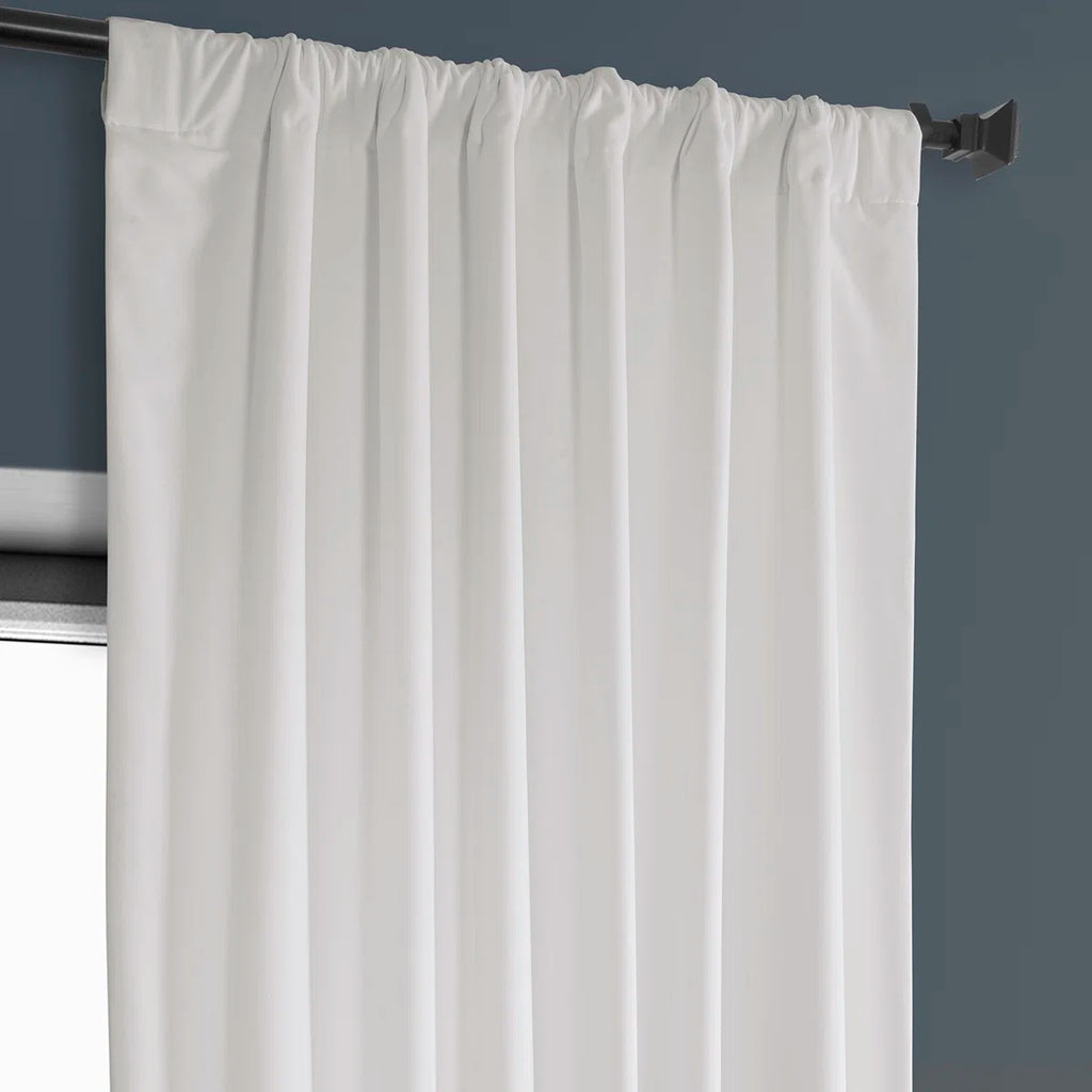 Matra Plush Velvet Curtains for Bedroom - Room Darkening Curtains for Living Room Window Single Panel