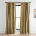 Rayne Vintage Textured Faux Dupioni Silk Room Darkening Curtains Window Single Curtain Panel